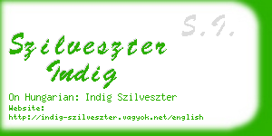 szilveszter indig business card